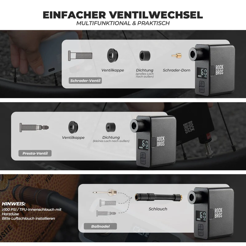 Werkzeug-Set: Elektrische Luftpumpe + Multitool