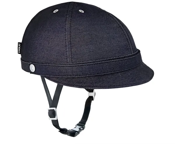 Yakkay Black Helmet + Milano Dark Blue Denim Cover