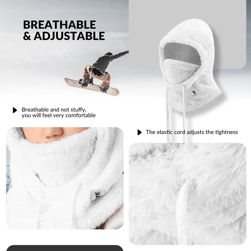Qunature Sturmhaube Winter Warme Balaclava Thermo Winddichte Sturmmaske Skimaske