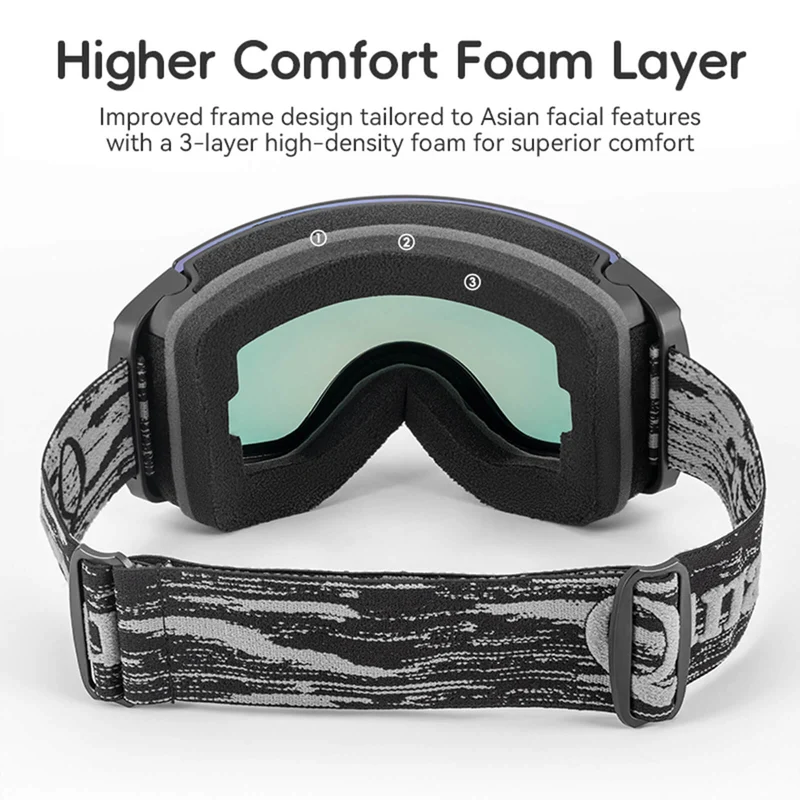 Qunature Antifog UV400 Skibrille für Brillenträger