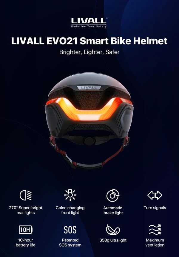 Livall Evo21 Dark Night mit LED Licht