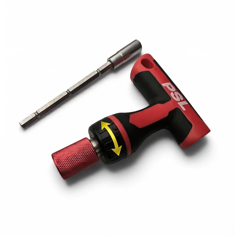 Schroevendraaierset 18-delig T-greep Bitset Doppen Torx Compacte Ratel Gereedschapset