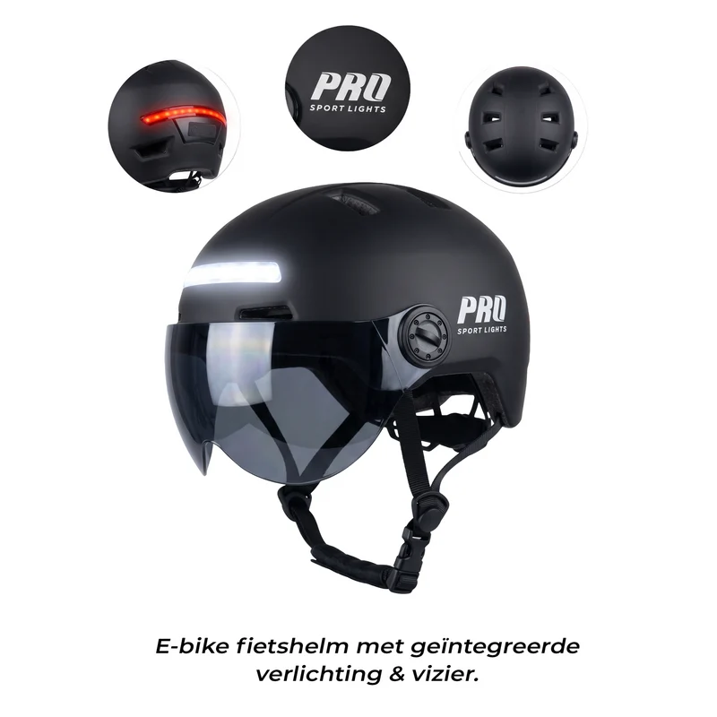 Pro Sport Lights ClearView Fietshelm NTA 8776 – 2 Vizieren, Oorwarmers Optioneel