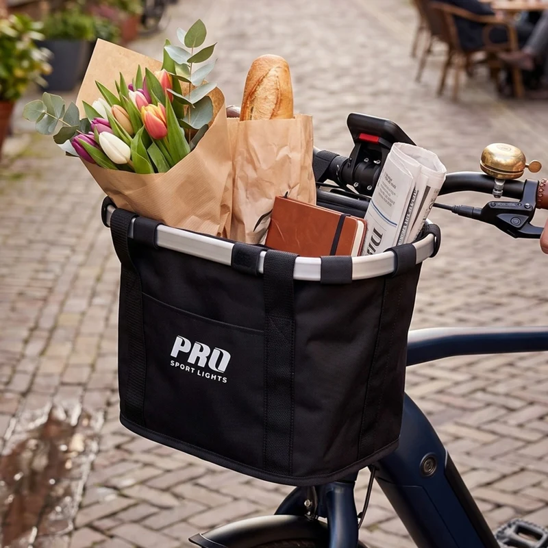 Fietsmand Vooraan 16 Liter Zwart Fiets Mandje Kinderfiets Stadsfiets Afneembaar