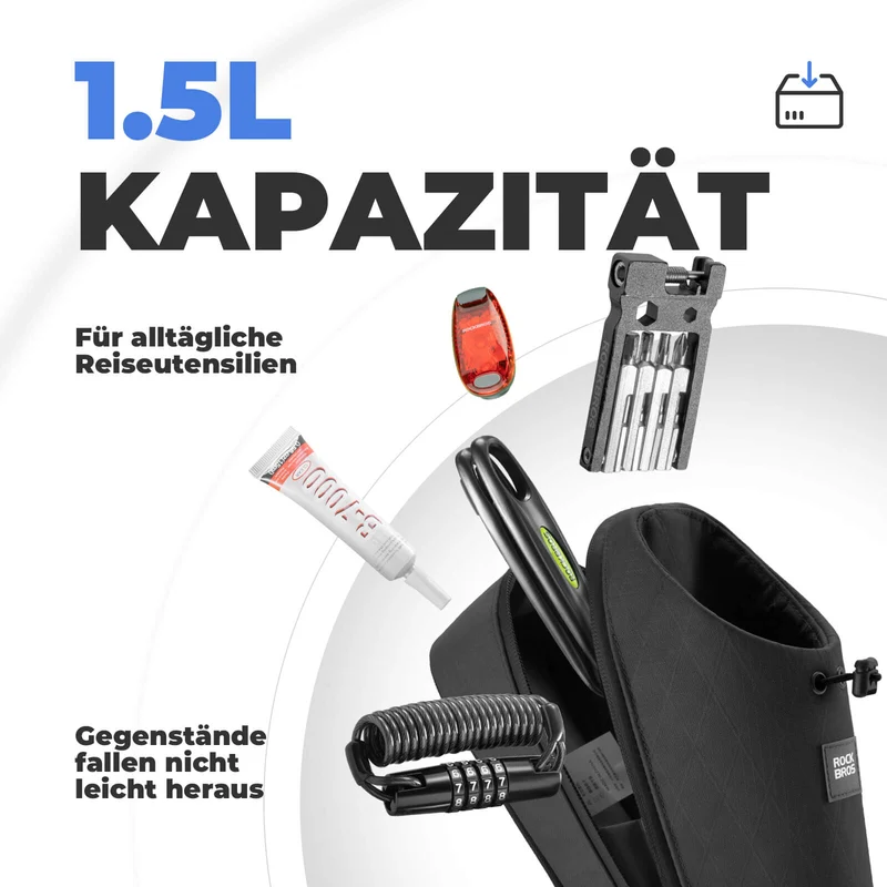 Lenkertasche Wasserflaschentasche 1.5L für Trinkflaschen Ø7 cm