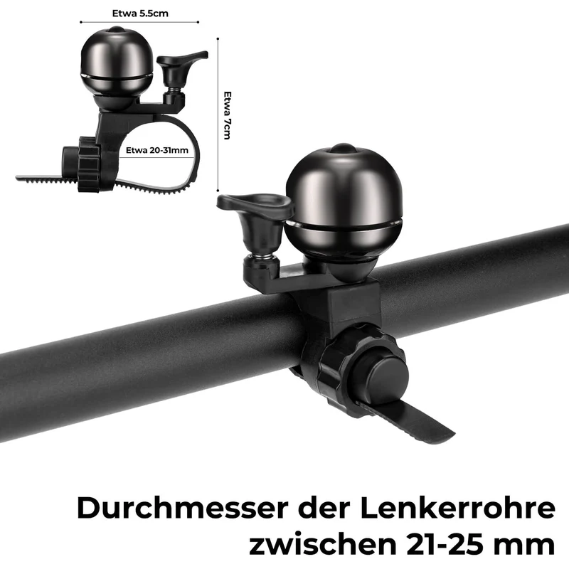 Fahrradklingel Klassisch Fahrradglocke Laut Klingel für 20–31 mm
