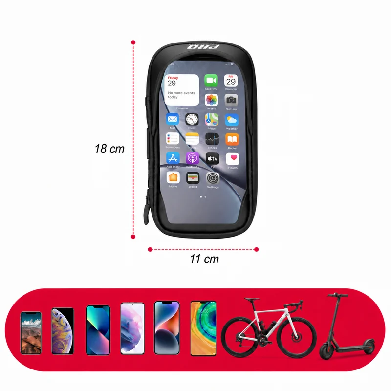 Telefoonhouder Fiets Waterdicht Stuurtas 0,2 Liter Afneembare Fietstas Zwart