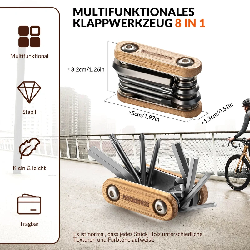 Fahrrad Multifunktionswerkzeug 8 in 1 Reparaturset