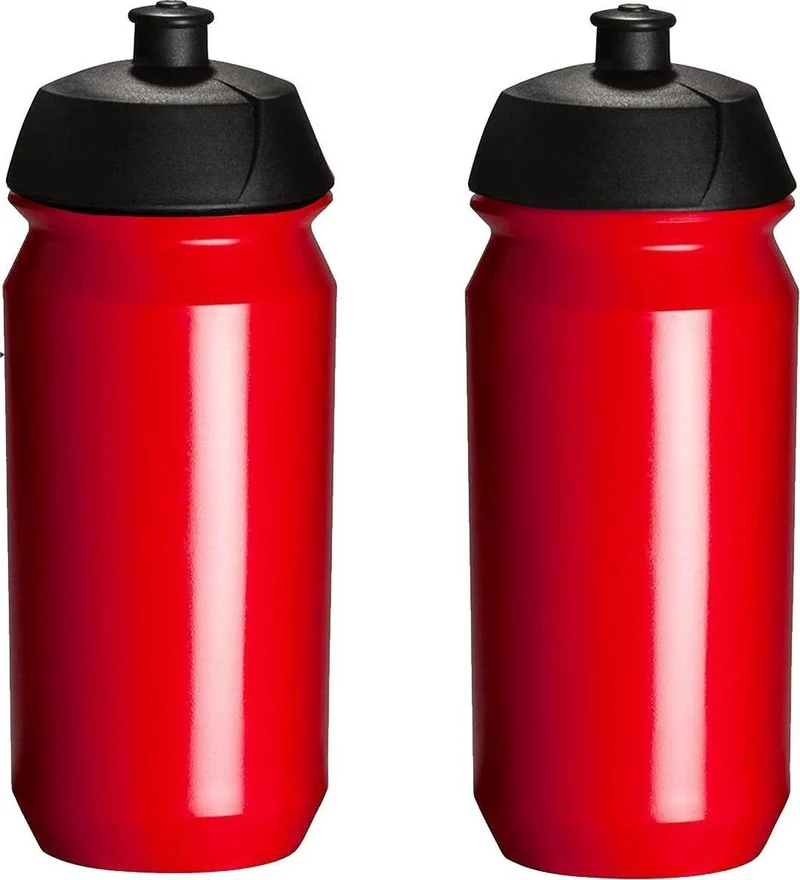 Waterfles 2 x Bidon - 500 ml - Zwart/Rood - Drinkbus