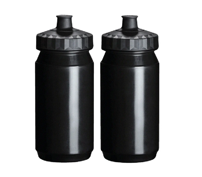 Drinkfles Waterfles 2x 550 ml Zwart Bidon Fietsen Hardlopen