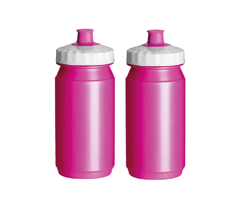 Drinkfles 2x 550 ml Dames Roze Wit Bidon Waterfles Fiets Hardlopen