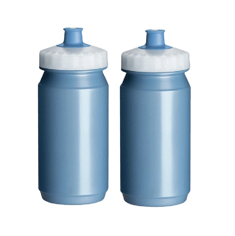 Waterfles Kind Fiets 2x 550 ml Transparant Blauw Drinkfles Bidon