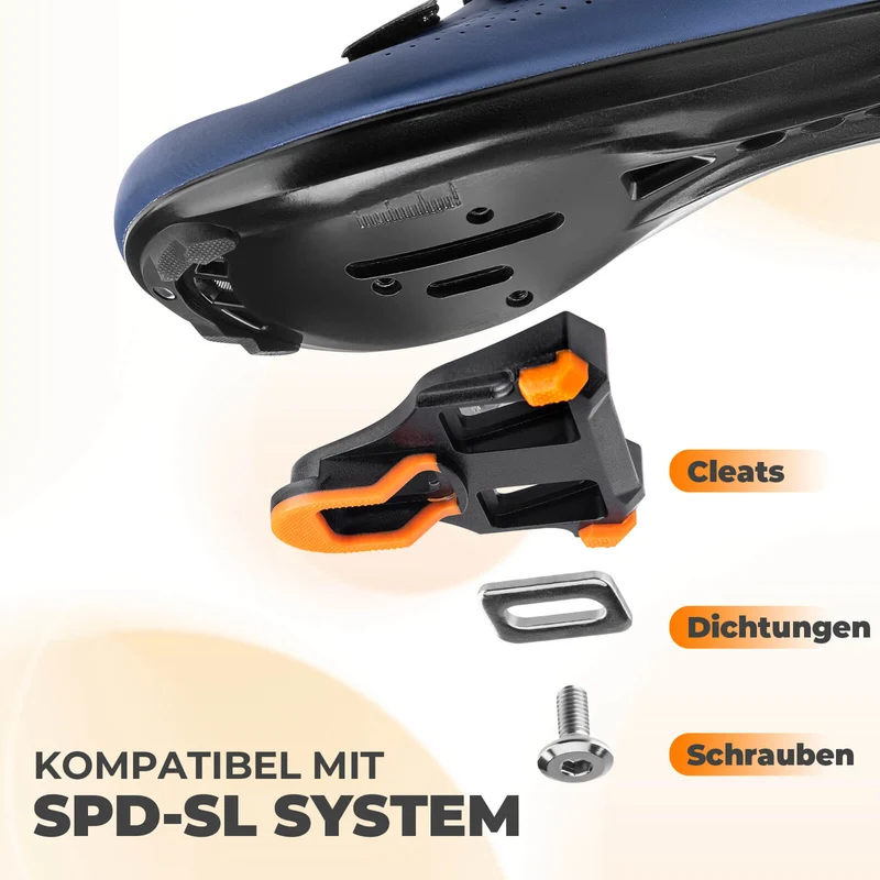 SPD Pedale Einstellbarer Spannung inkl. Cleats für Rennrad Wettkampf