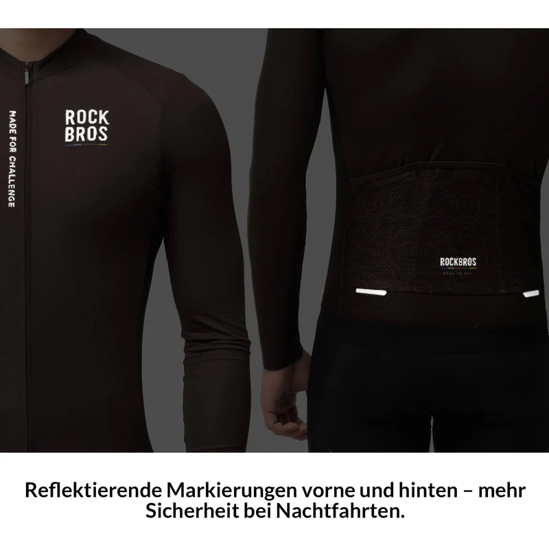ROAD TO SKY Langarm-Radtrikot Herren Jersey Gelb/Blau