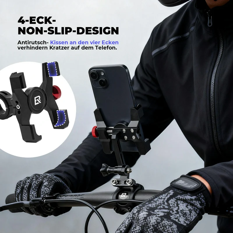 Fahrrad Handyhalterung 180° Drehbar für Handy 4.7~7.09"