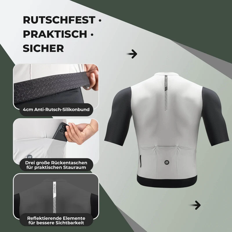 Herren Kurzarm Fahrradtrikot Schnelltrocken Atmungsaktiv Sommer
