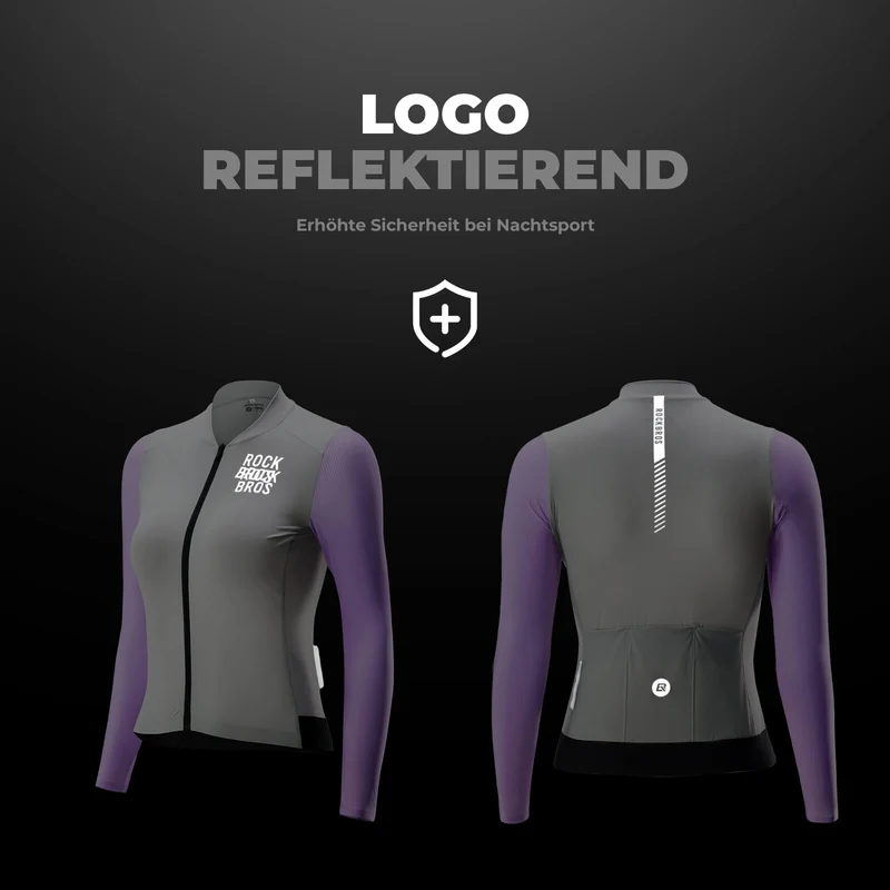 Damen Langarm-Radtrikot Fahrrad Jersey für MTB & Rennrad