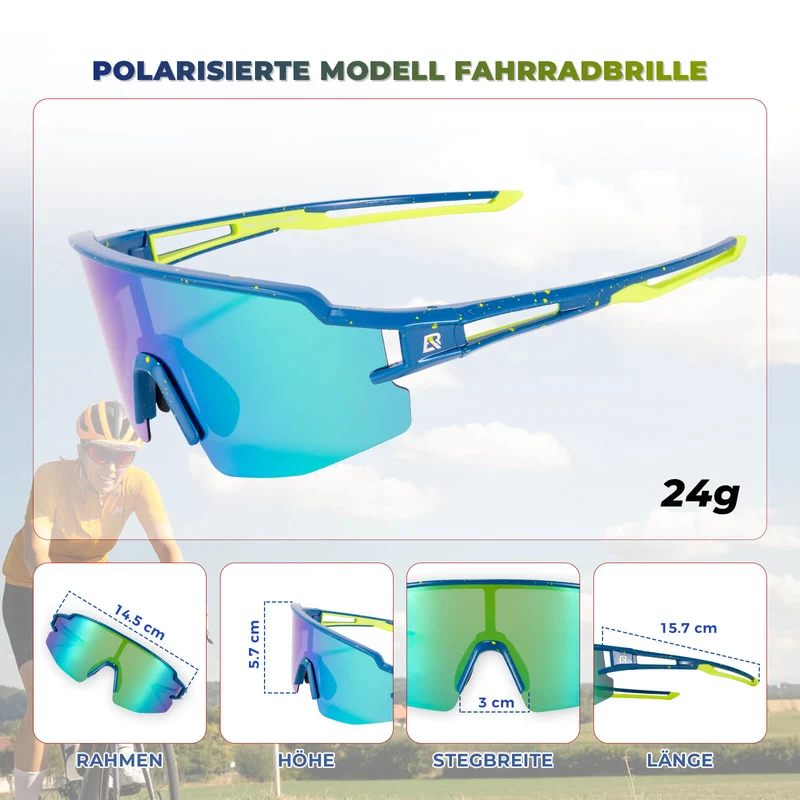 Winddichte und Polarisierte Sportbrille (UV400)