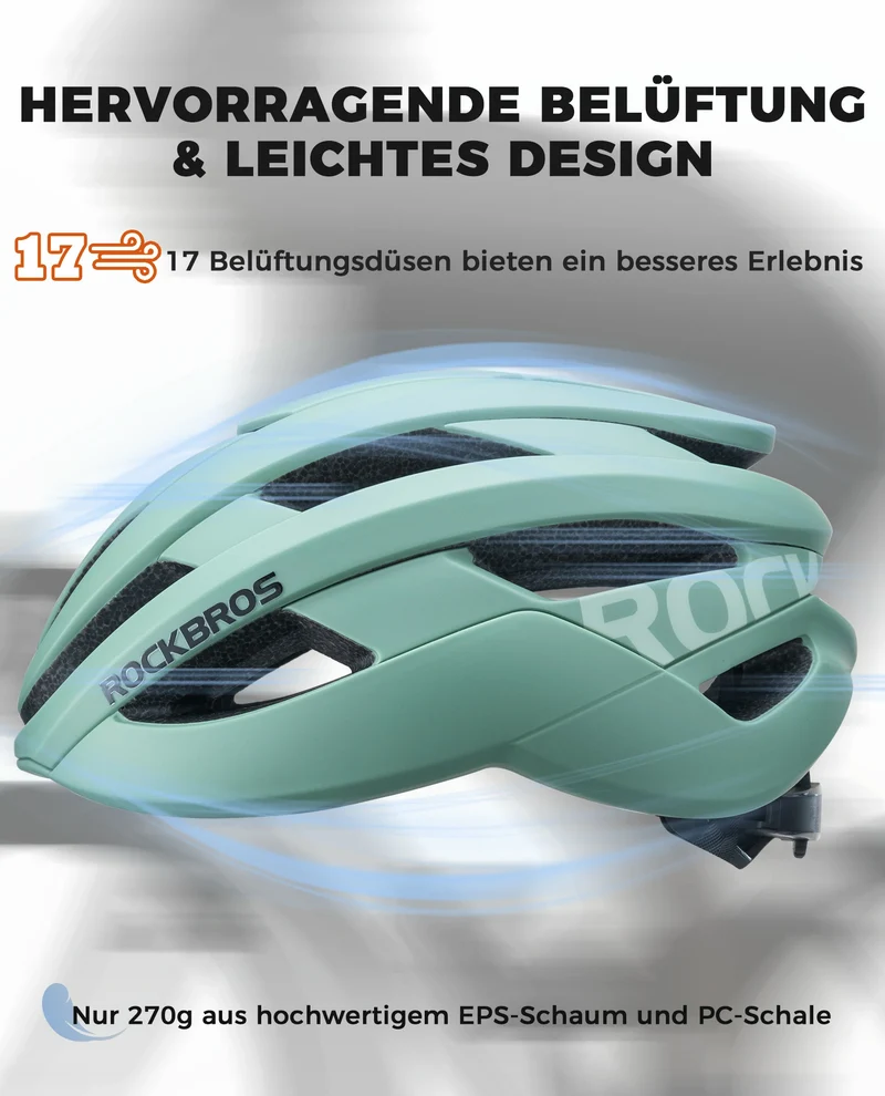 ROCKBROS Fahrradhelm Sport Mountainbike Schutzhelm Atmungsaktiv 54-58cm