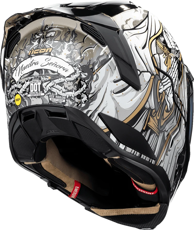 Icon Ultraflite Nuestra Senora Full Face Motorcycle Helmet
