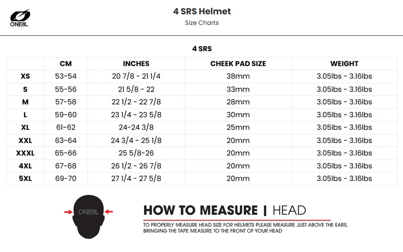 O'Neal 4 SRS Race MX Motorcycle Helmet