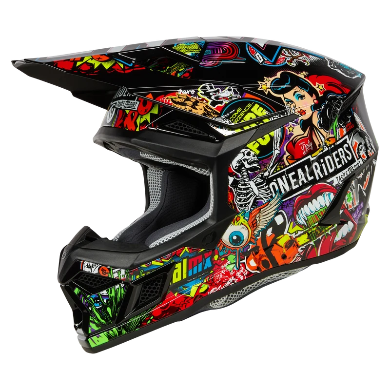 O'Neal 3 SRS Crank MX Motorcycle Helmet
