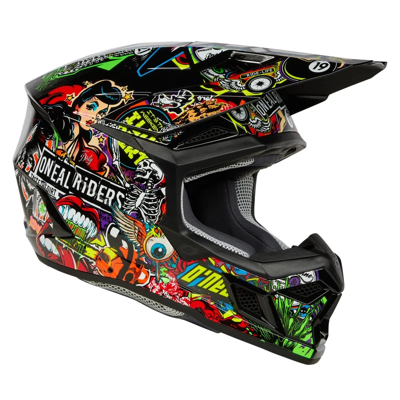 O'Neal 3 SRS Crank MX Motorcycle Helmet