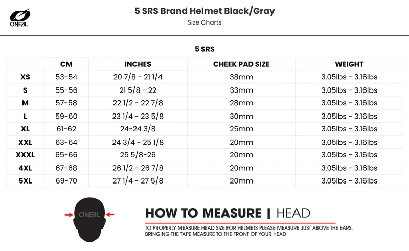 O'Neal 5 SRS Brand MX Motorcycle Helmet