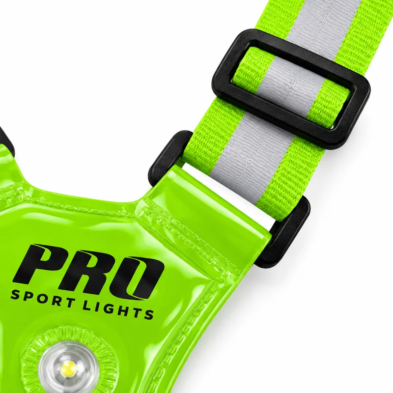 Hardloopvest Met Verlichting en Reflectoren LED Veiligheidsvest USB-C Oplaadbaar Fietsen One Size