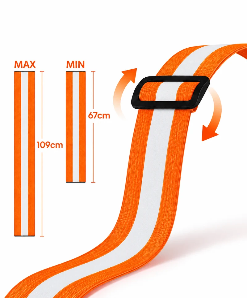 Hardloopvest Met Verlichting en Reflectoren LED Veiligheidsvest USB-C Oplaadbaar Fietsen One Size