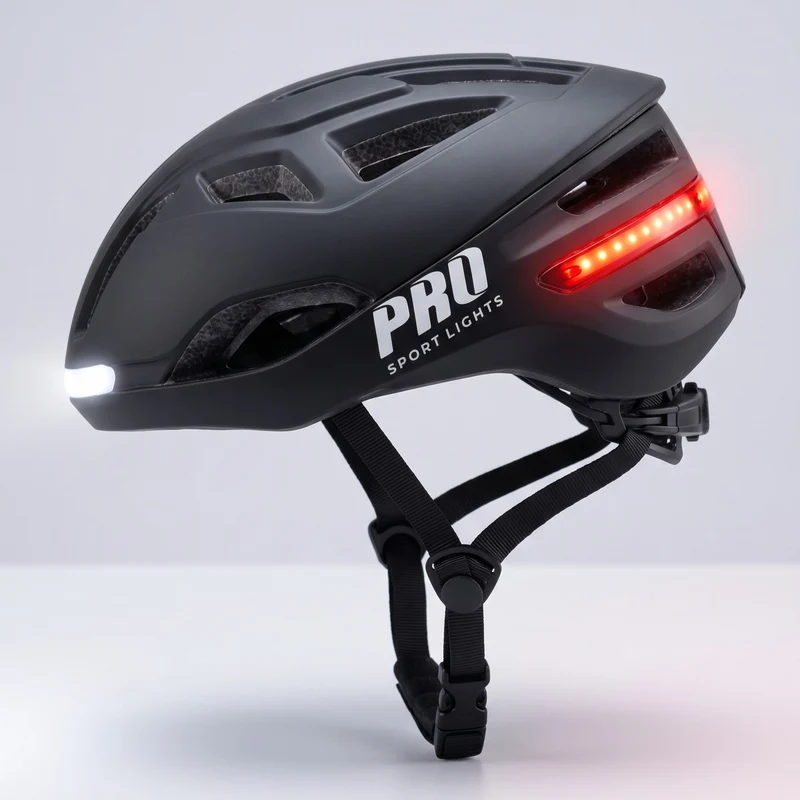 Signal fietshelm met verlichting en draadloze richtingaanwijzers