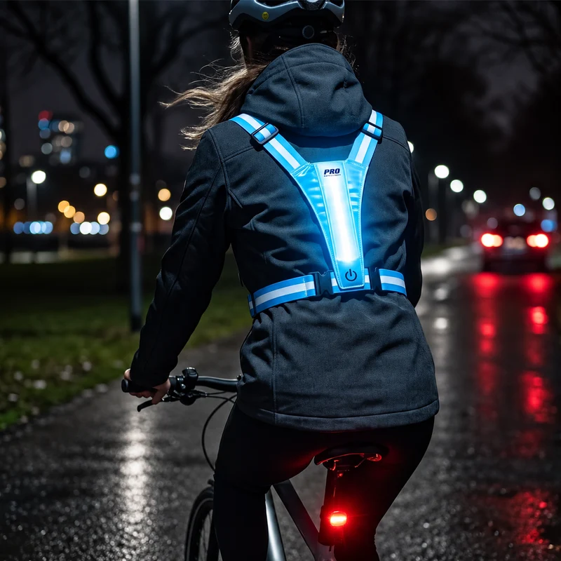 Hardloopvest Met Verlichting Reflecterende Veiligheidsvest LED USB-C Oplaadbaar Fietsen Wandelen