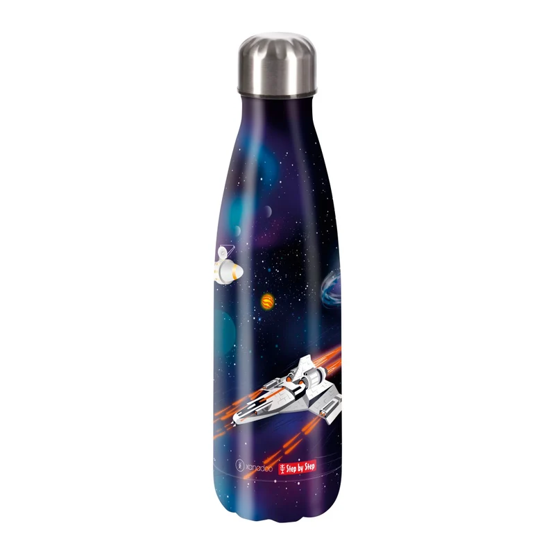 Step by Step Edelstahl Trinkflasche 0,5 Liter Starship Galactus