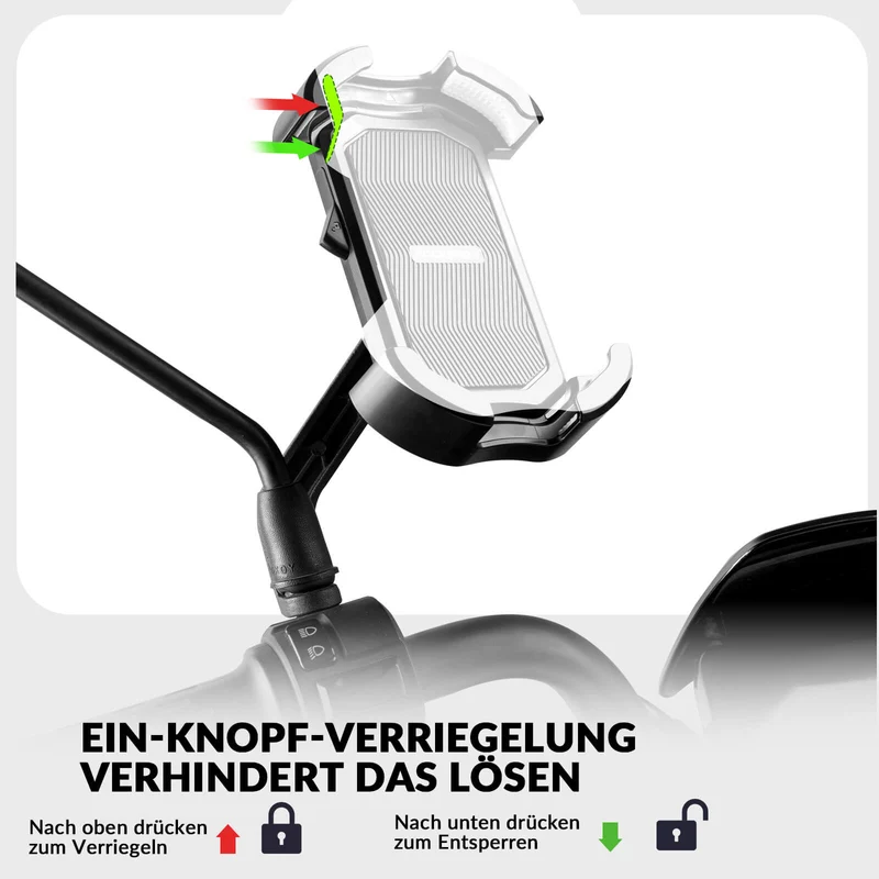 Handyhalterung Fahrrad Handyhalter Motorrad 360° Drehbar für 4,7-7,0 Zoll