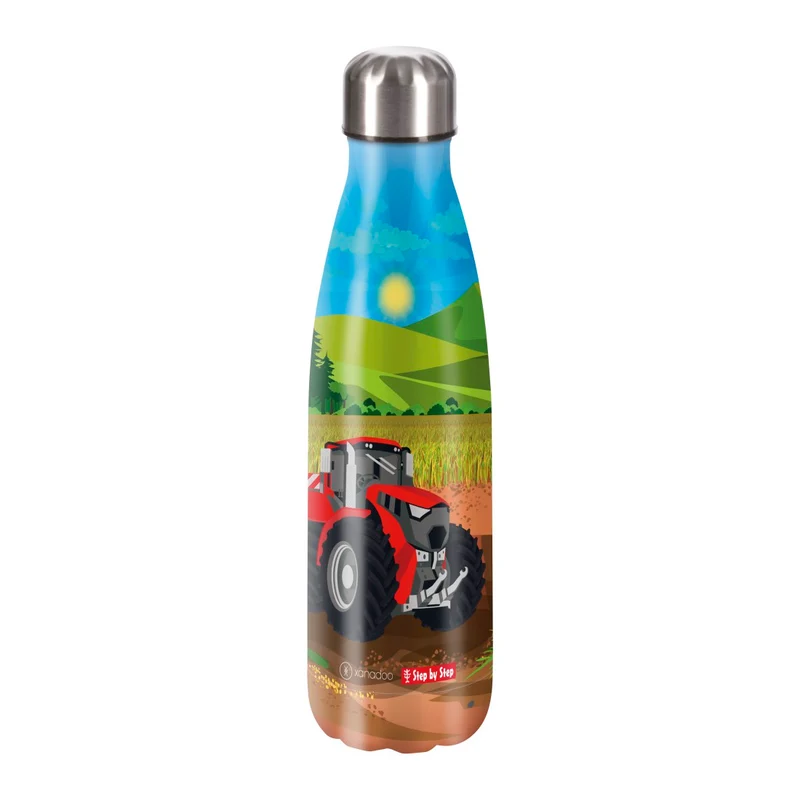 Step by Step Edelstahl Trinkflasche 0,5 Liter Tractor Freddy