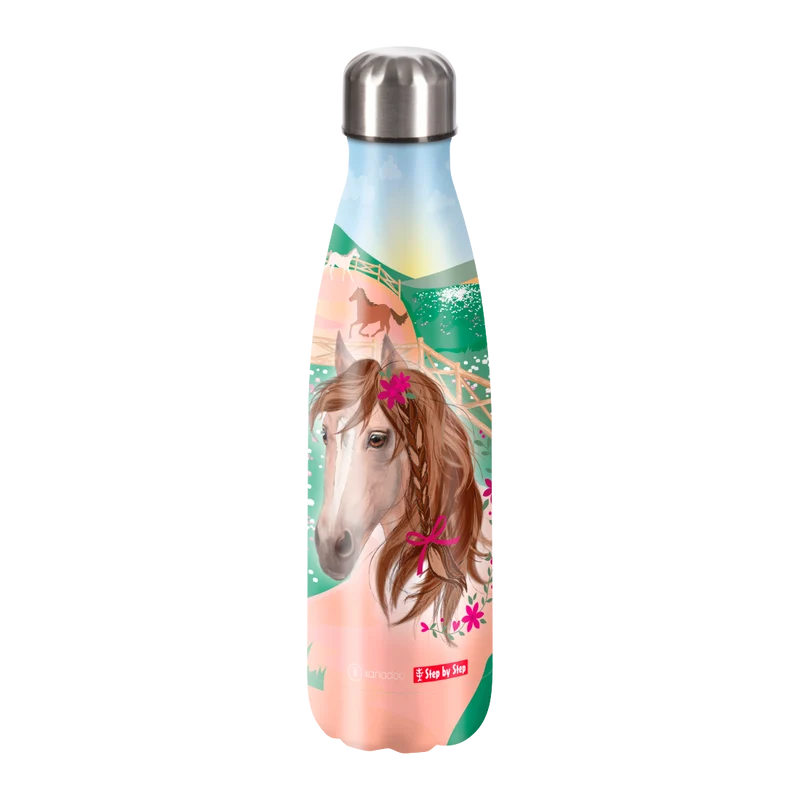 Step by Step Edelstahl Trinkflasche 0,5 Liter Horse Lima