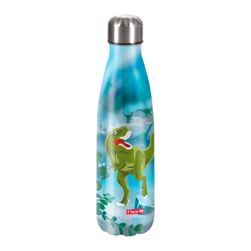 Step by Step Edelstahl Trinkflasche 0,5 Liter Wild T-Rex