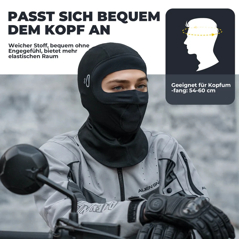 ROCKBROS Sturmhaube Winddichte atmungsaktive Fleece-Balaclava für Outdoor-Sport Unisex