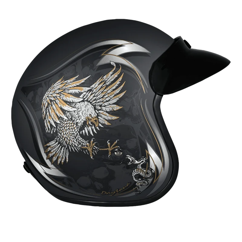 Daytona Cruiser Wild Soul Open Face Motorcycle Helmet