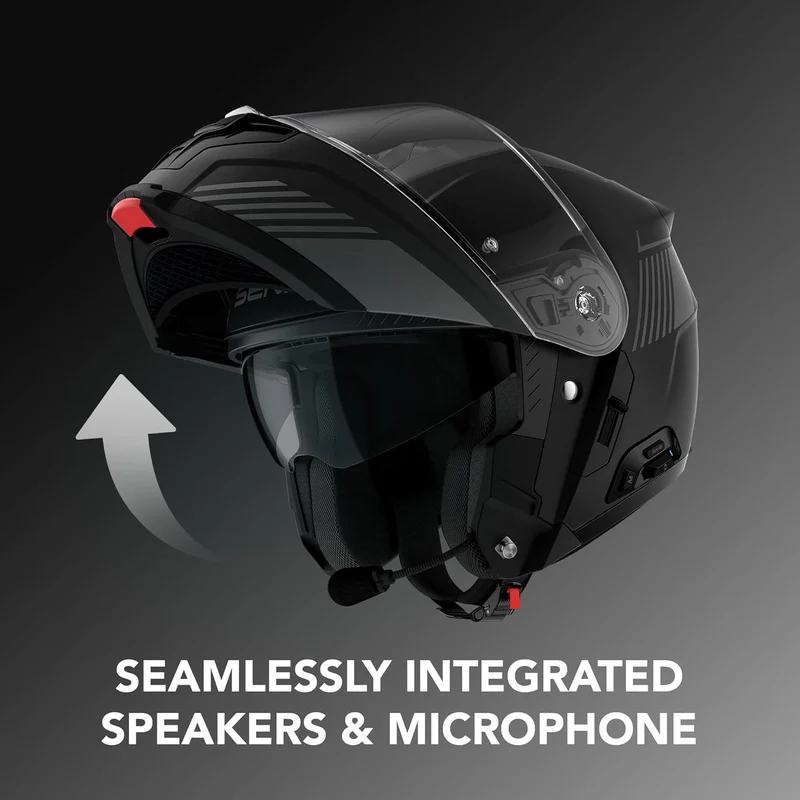 Sena Specter Modular Smart Communication Motorcycle Helmet w/ Mesh Intercom by Harmon Kardon