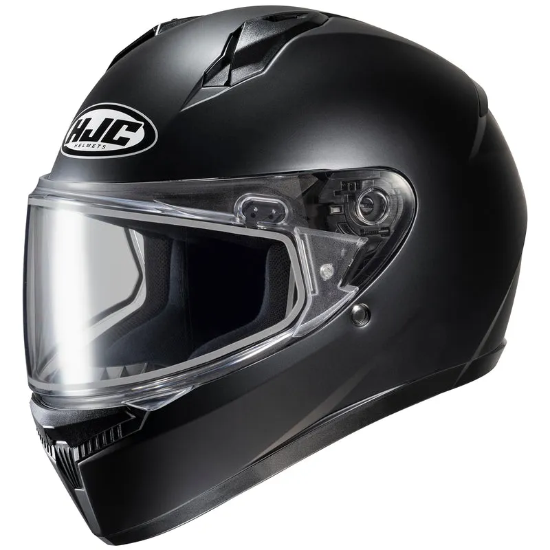 HJC C10 Snow Solid Full Face Motorcycle Helmet w/ Dual Shield
