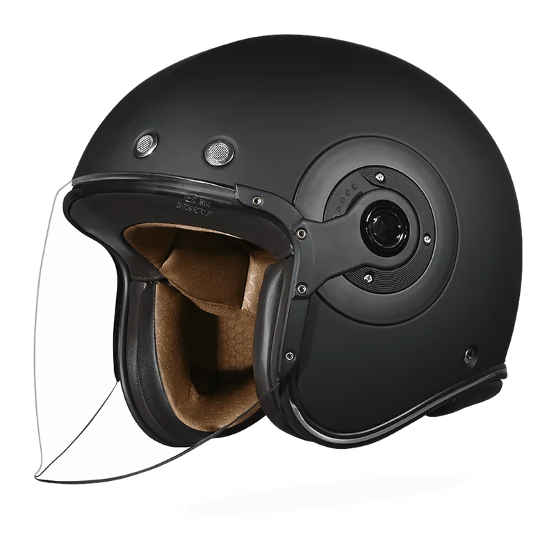 Daytona Retro Jet Solid Open Face Motorcycle Helmet