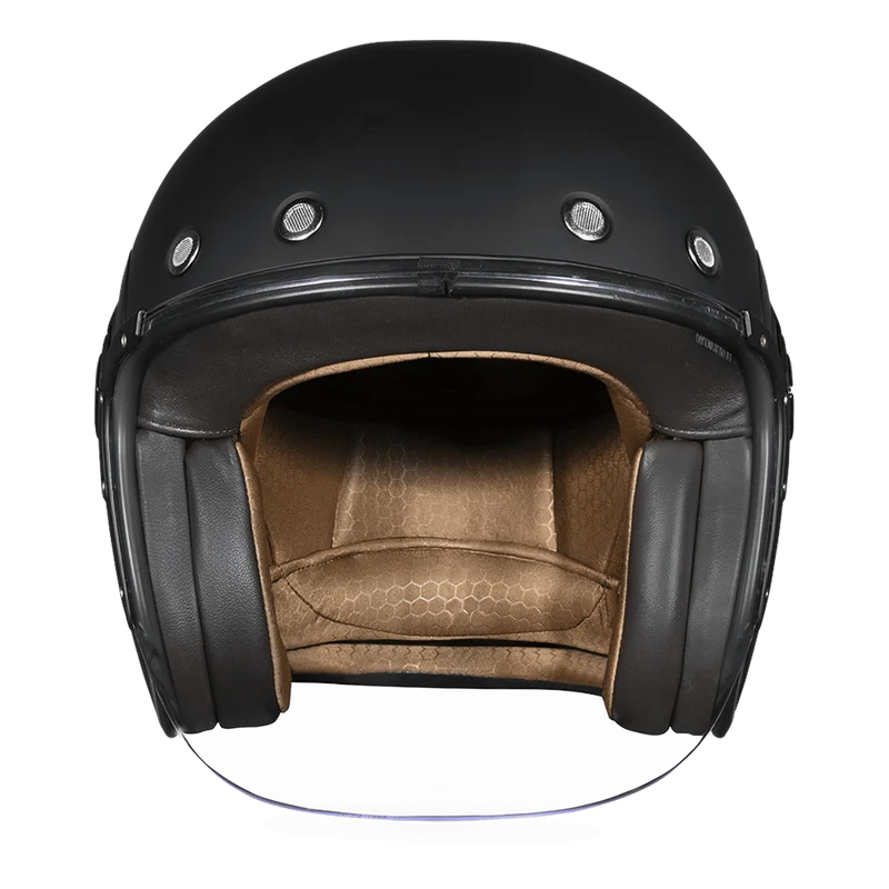 Daytona Retro Jet Solid Open Face Motorcycle Helmet