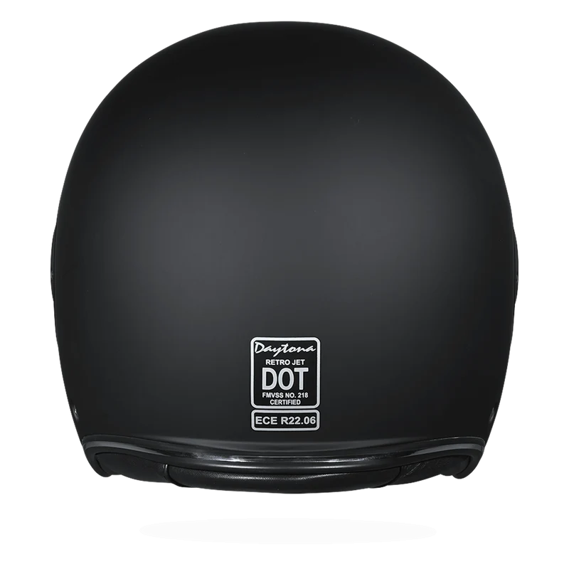 Daytona Retro Jet Solid Open Face Motorcycle Helmet