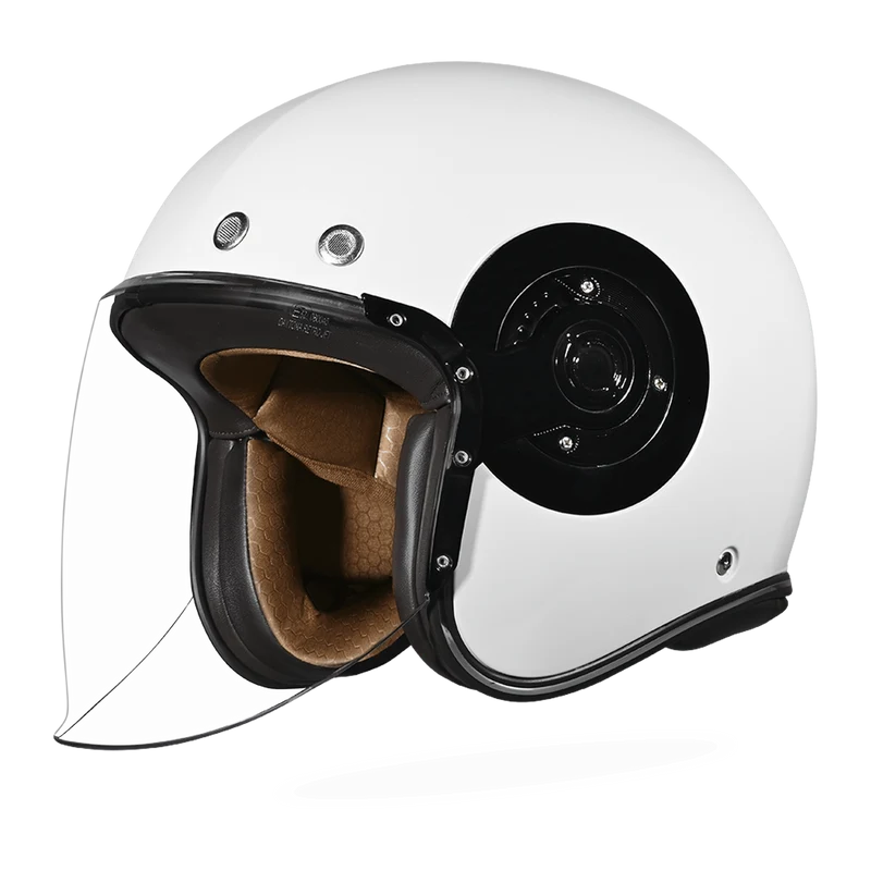 Daytona Retro Jet Solid Open Face Motorcycle Helmet