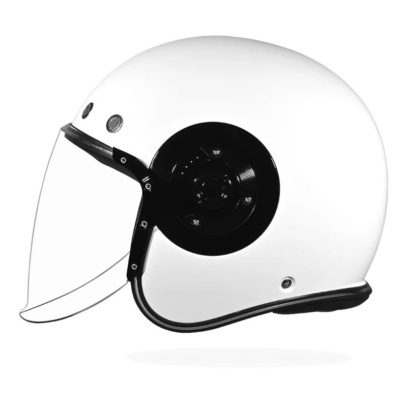 Daytona Retro Jet Solid Open Face Motorcycle Helmet