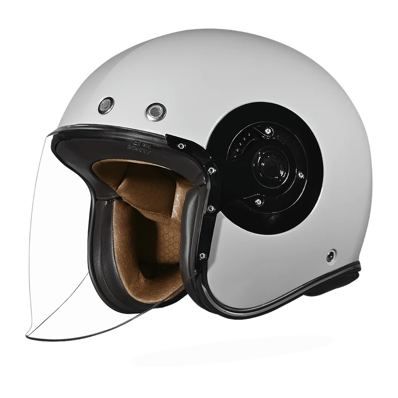Daytona Retro Jet Solid Open Face Motorcycle Helmet