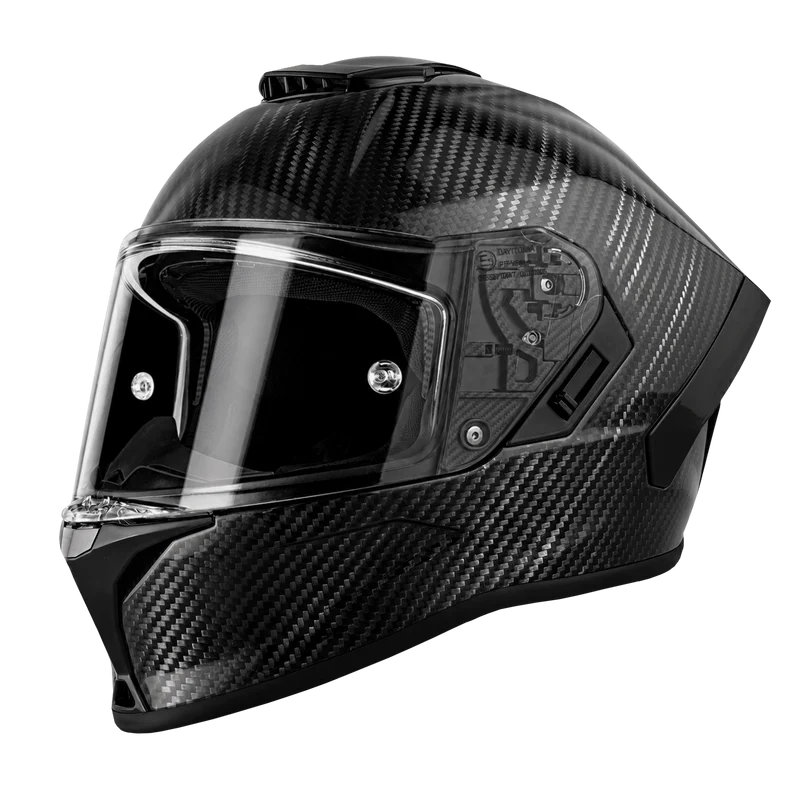 Daytona Viper Silver Carbon Fiber Full Face Motorcycle Helmet