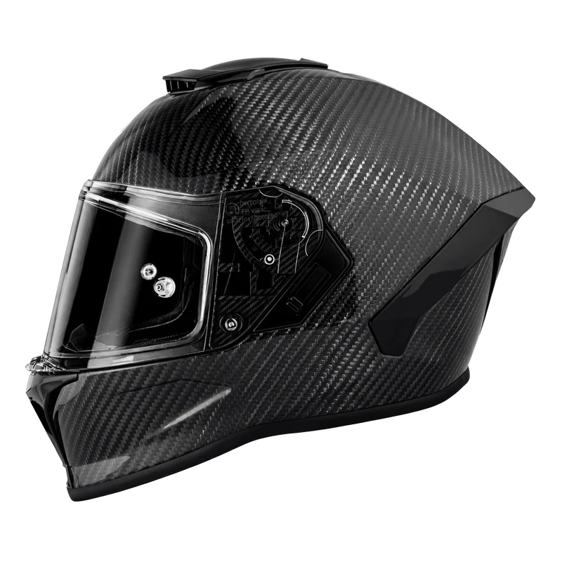 Daytona Viper Silver Carbon Fiber Full Face Motorcycle Helmet