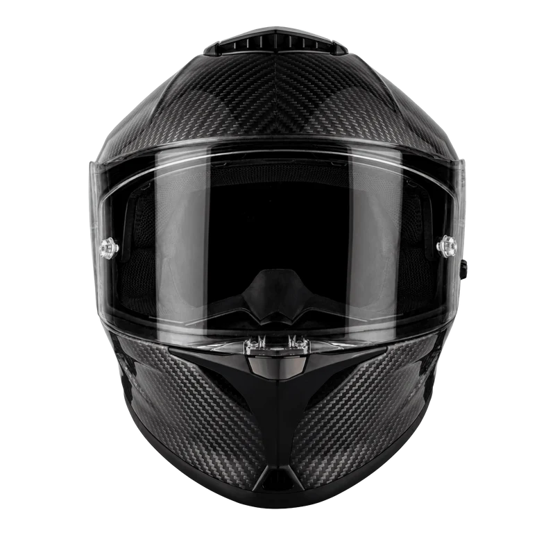 Daytona Viper Silver Carbon Fiber Full Face Motorcycle Helmet